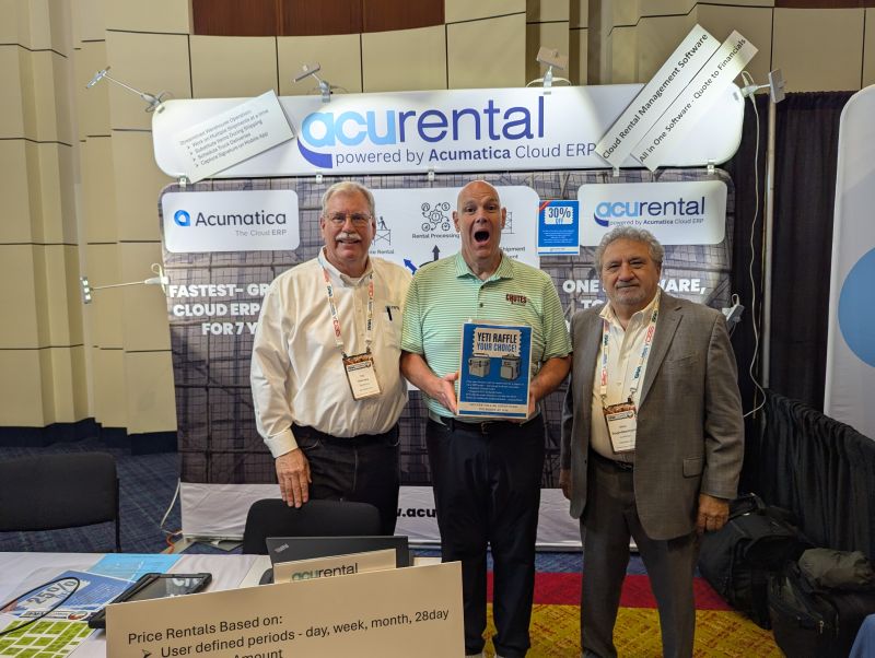 Team running rental operations on Acumatica Cloud ERP